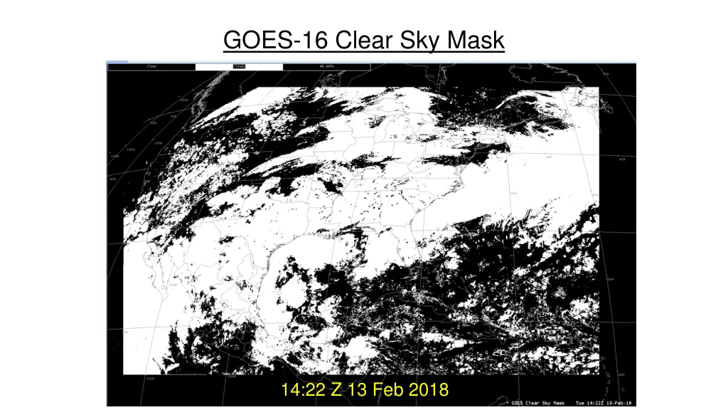 goes 16 clear sky mask