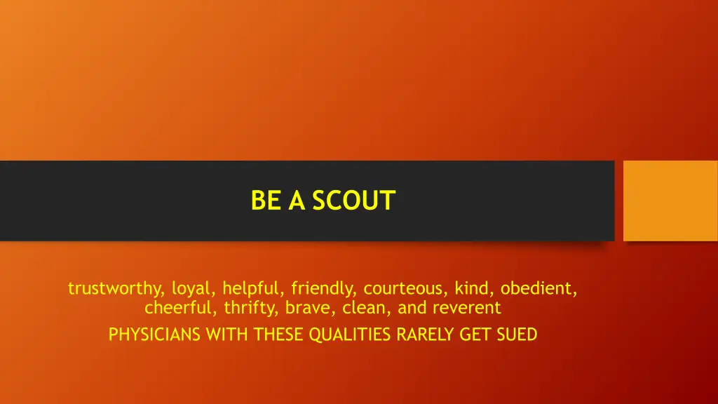 be a scout