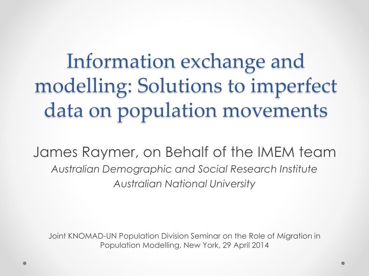 information exchange and modelling solutions