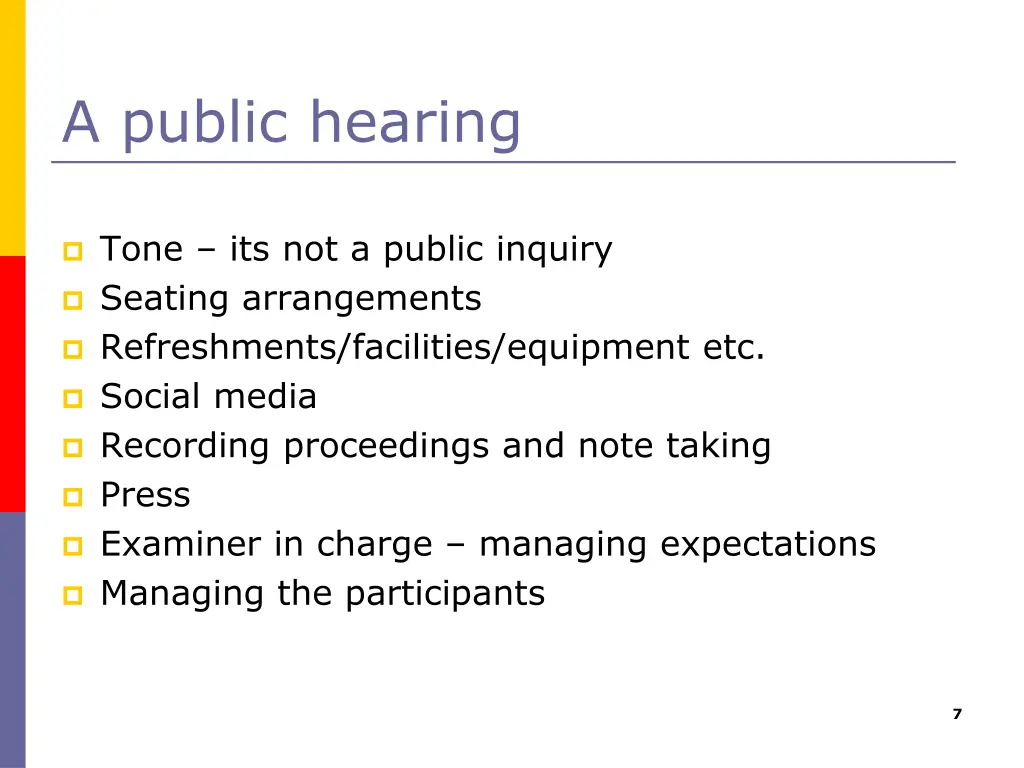 a public hearing