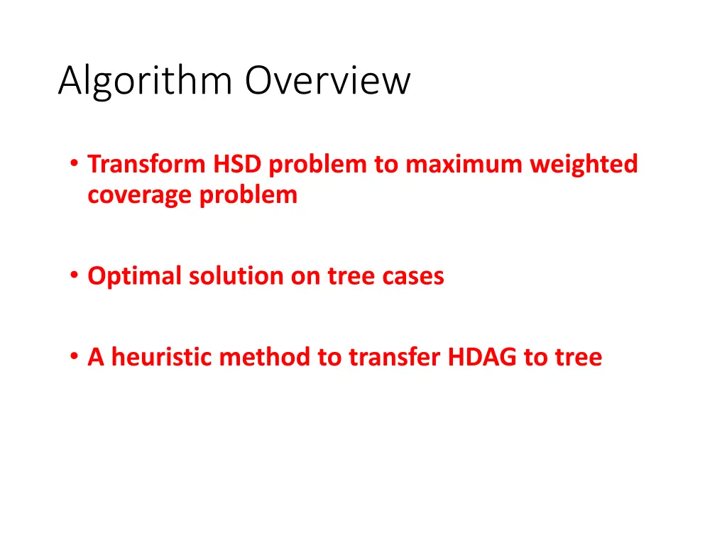 algorithm overview