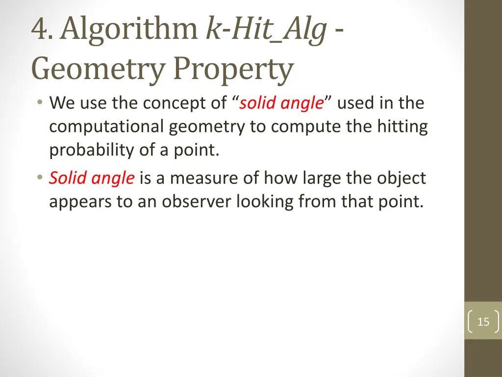 4 algorithm k hit alg geometry property 1