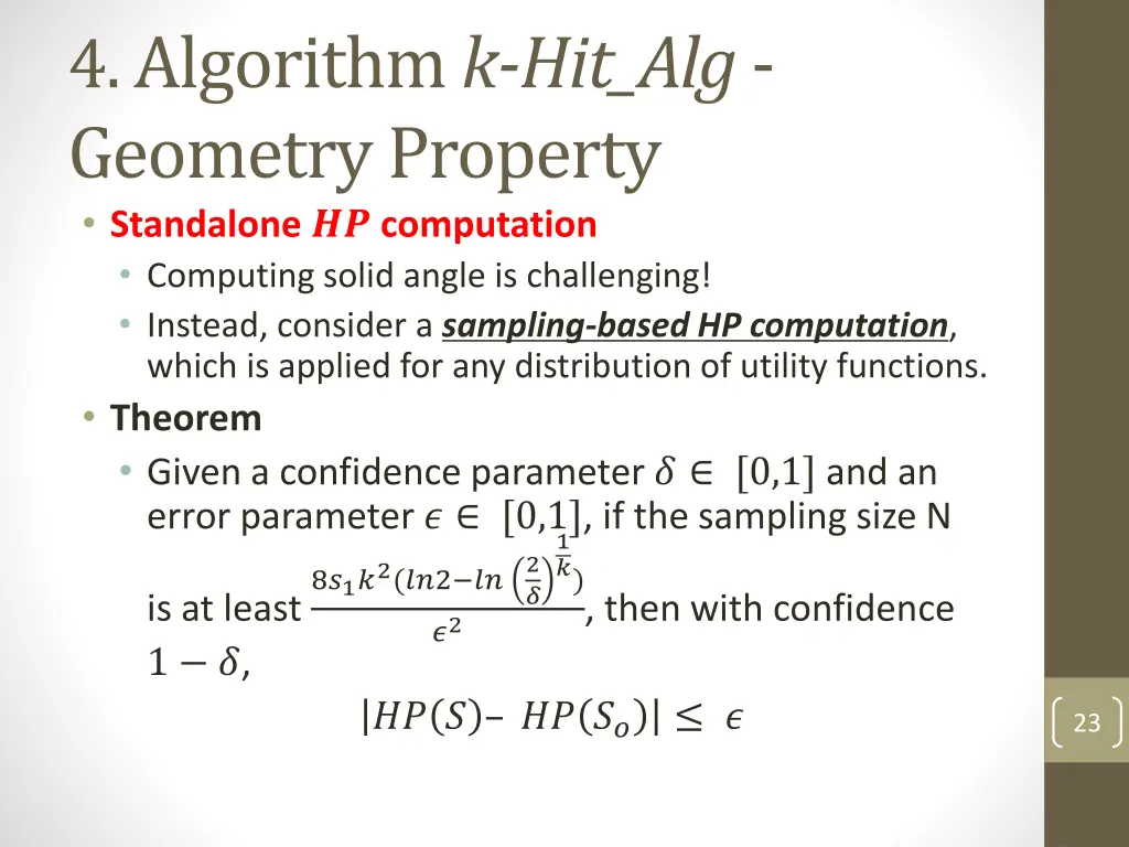 4 algorithm k hit alg geometry property 2