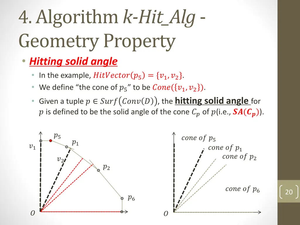 4 algorithm k hit alg geometry property hitting