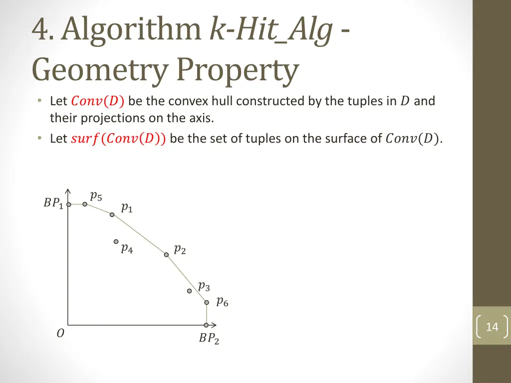 4 algorithm k hit alg geometry property