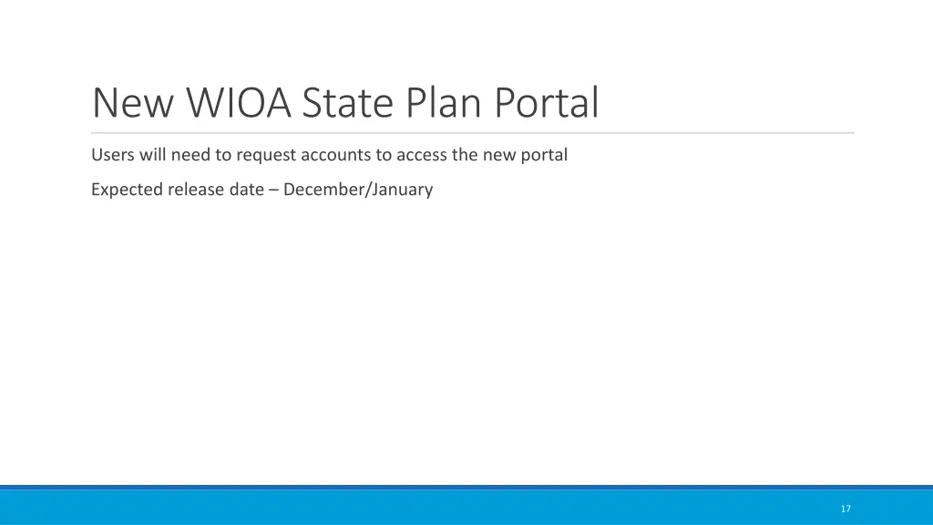 new wioa state plan portal