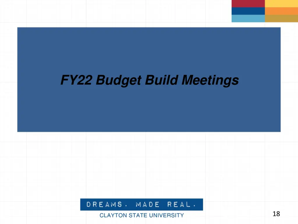 fy22 budget build meetings