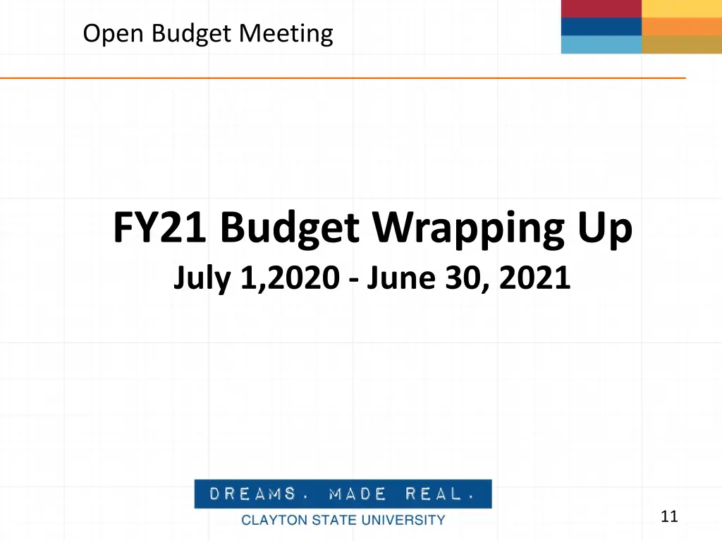 open budget meeting 6