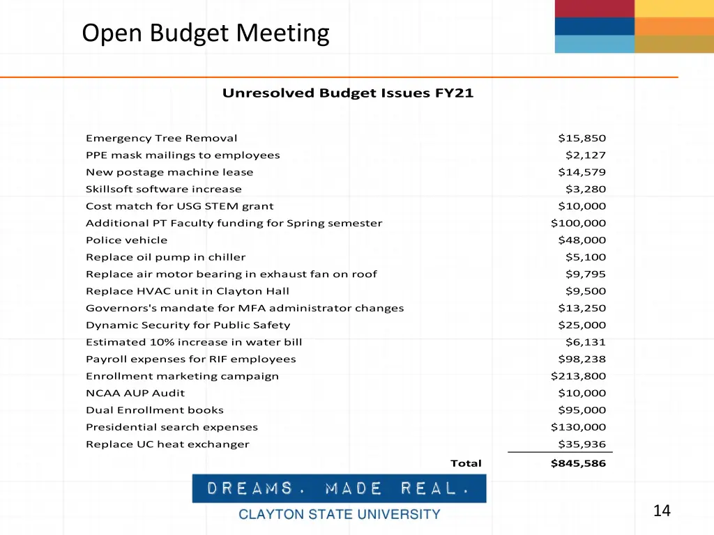 open budget meeting 9