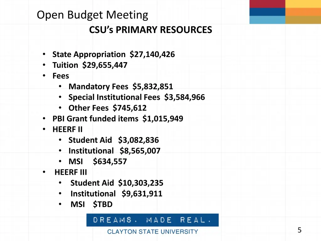 open budget meeting csu s primary resources