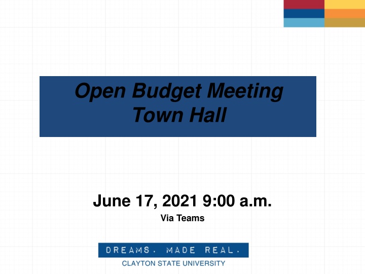 open budget meeting town hall