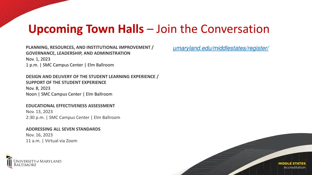 upcoming town halls join the conversation