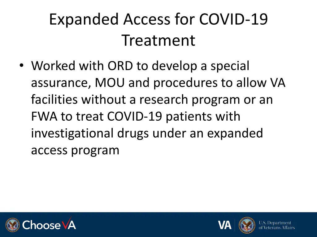 expanded access for covid 19 treatment