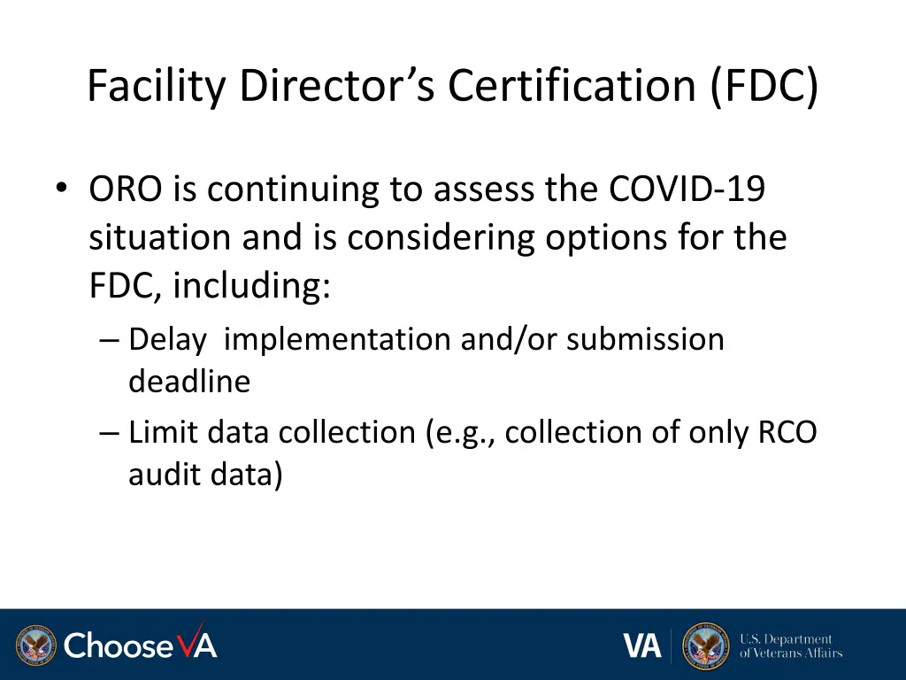 facility director s certification fdc