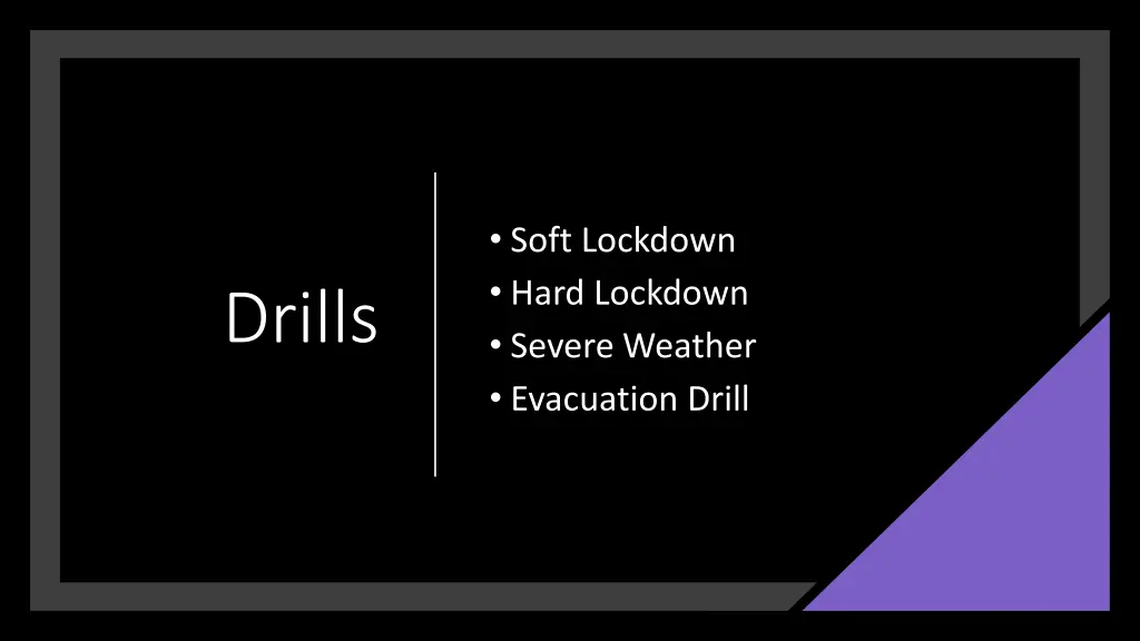 soft lockdown hard lockdown severe weather