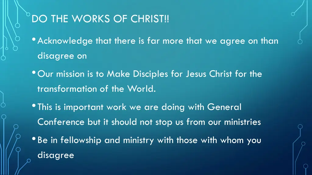 do the works of christ