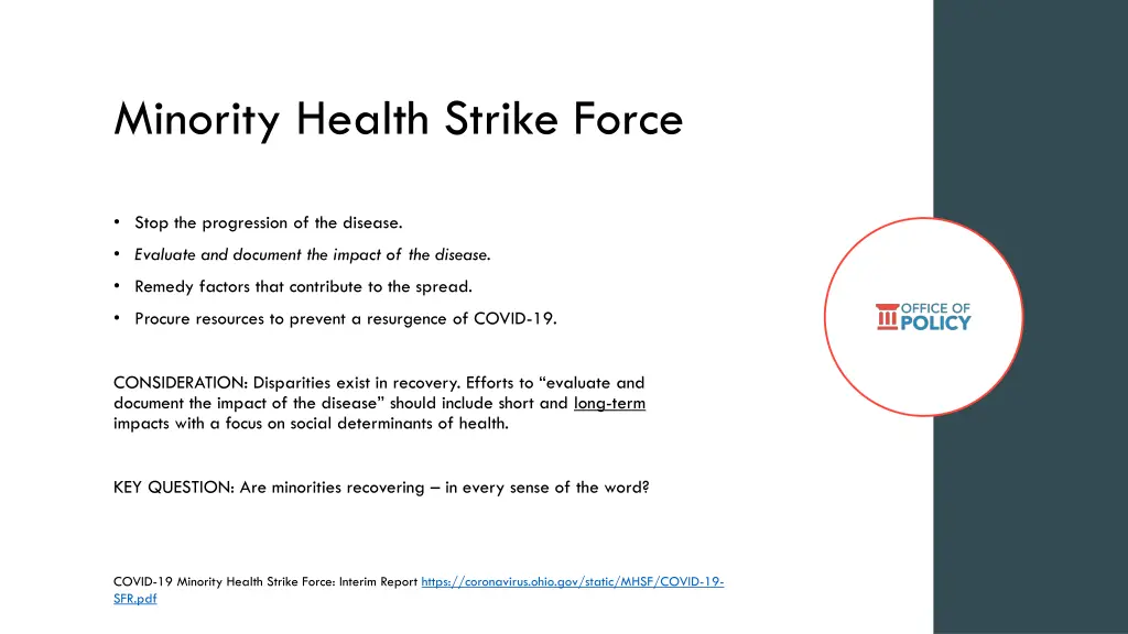 minority health strike force