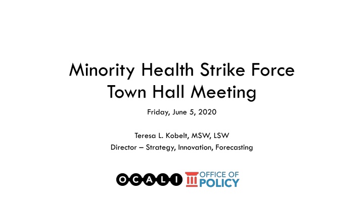 minority health strike force town hall meeting