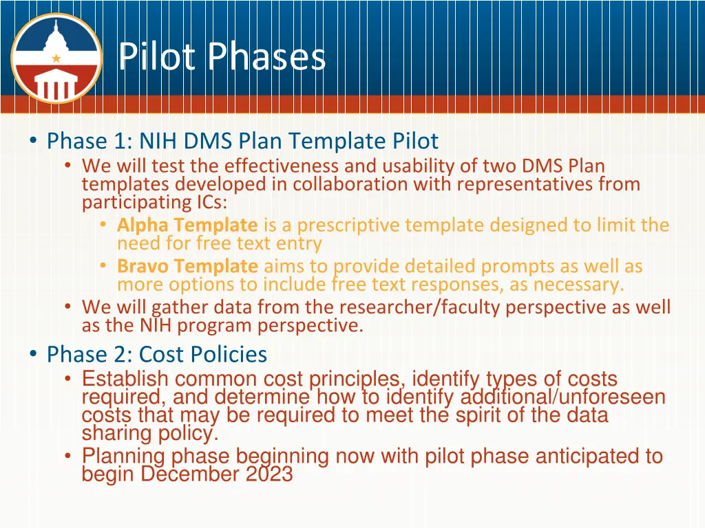 pilot phases