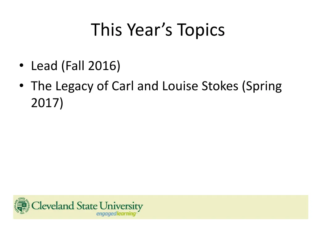 this year s topics