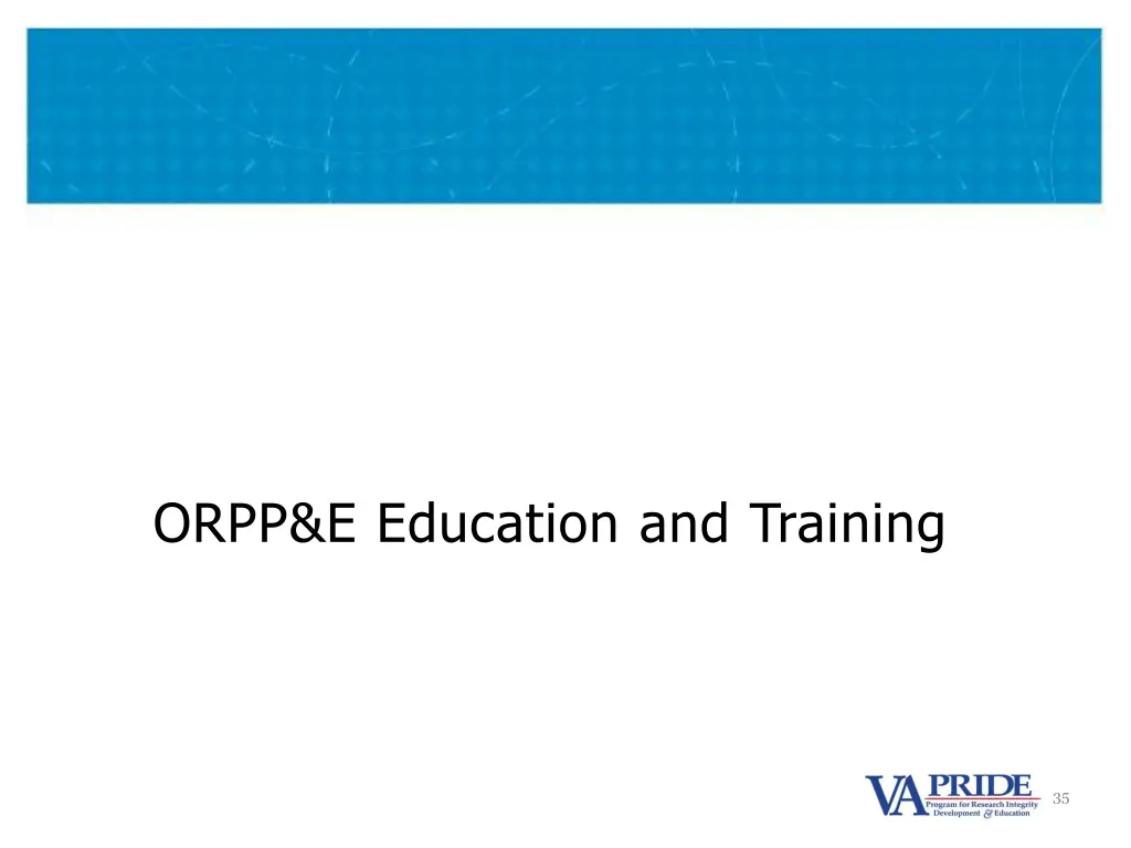 orpp e education and training