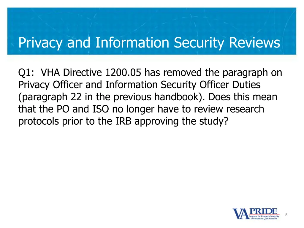 privacy and information security reviews