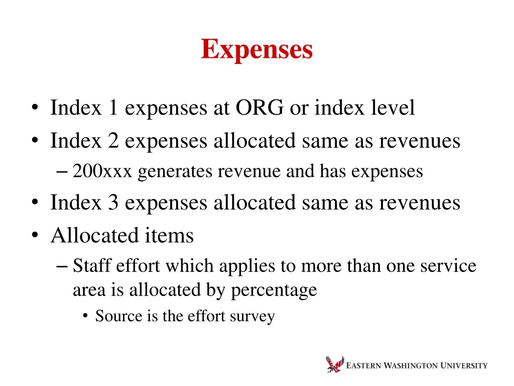 expenses