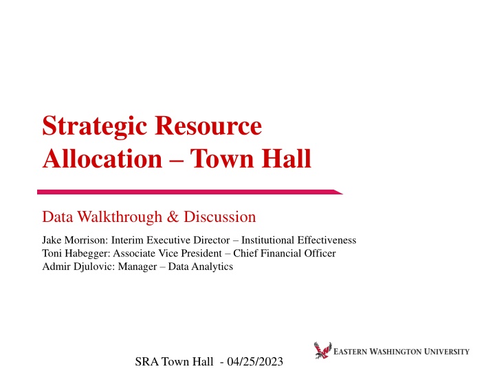 strategic resource allocation town hall