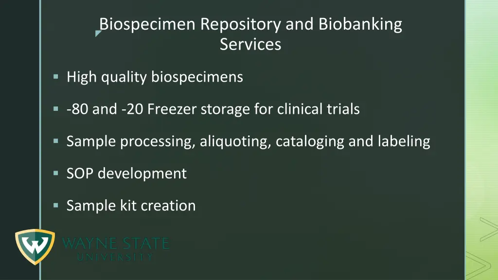 biospecimen repository and biobanking services 1