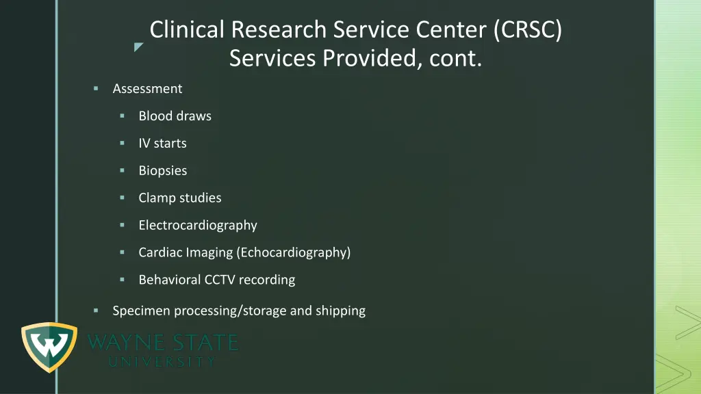 clinical research service center crsc services 1