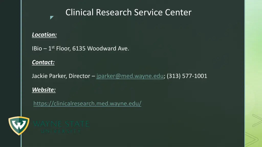 clinical research service center