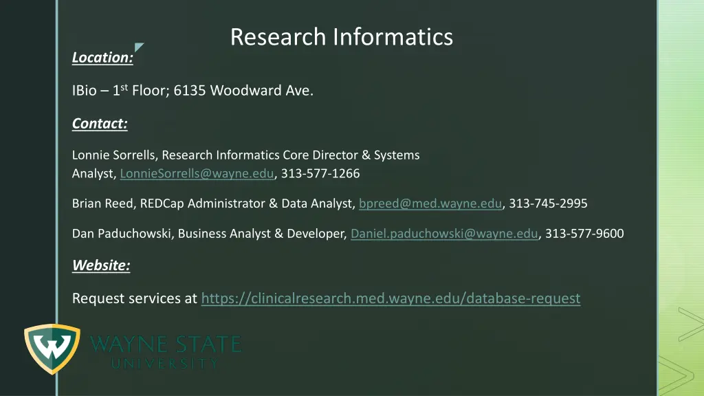 research informatics