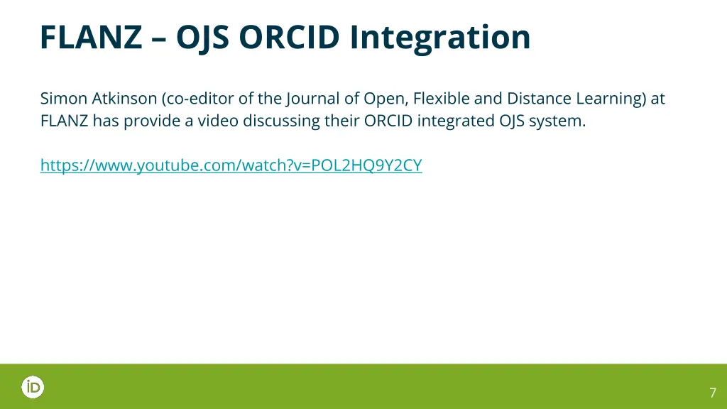 flanz ojs orcid integration