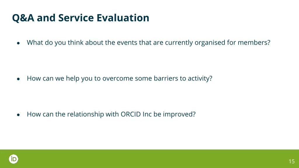 q a and service evaluation 1