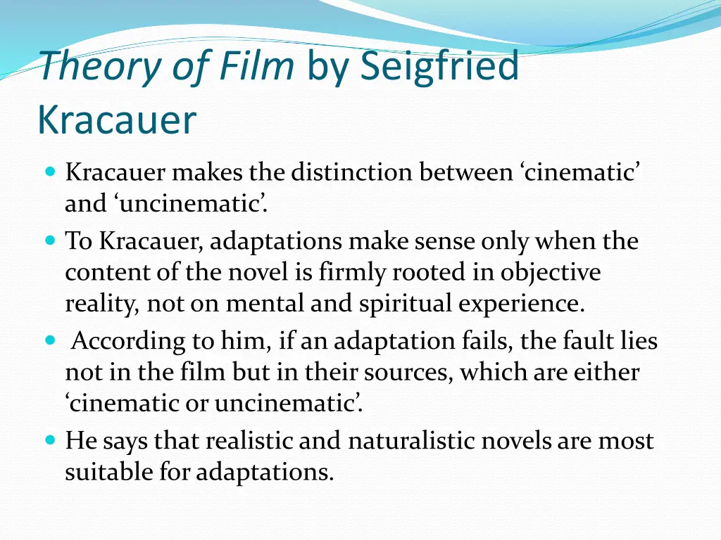 theory of film by seigfried kracauer