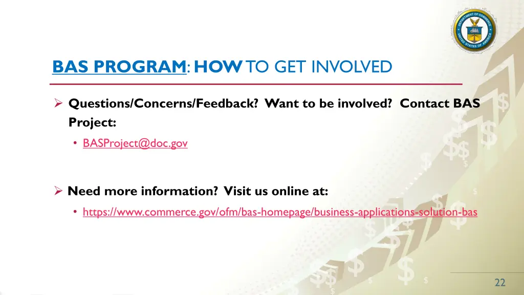 bas program how to get involved