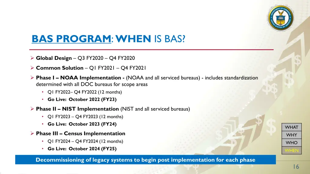 bas program when is bas