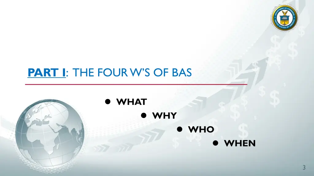 part i the four w s of bas