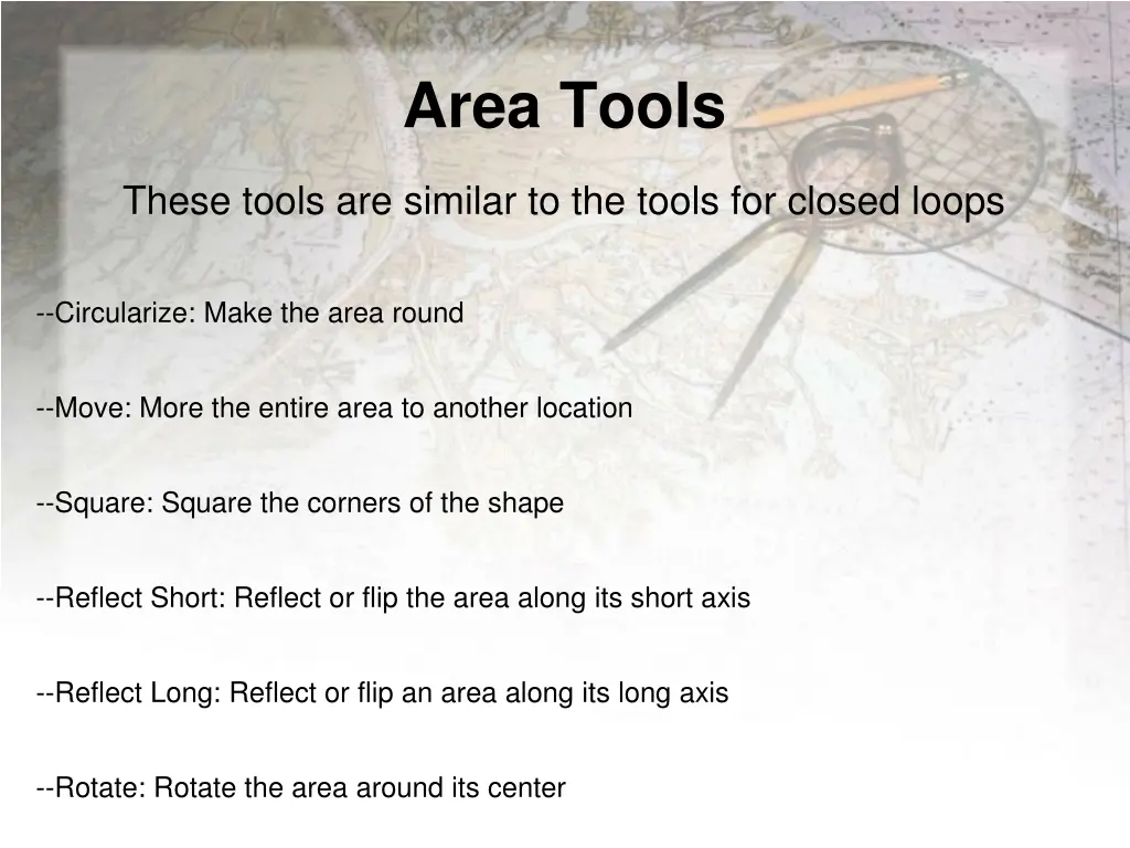 area tools