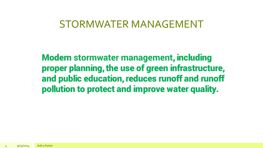 stormwater management