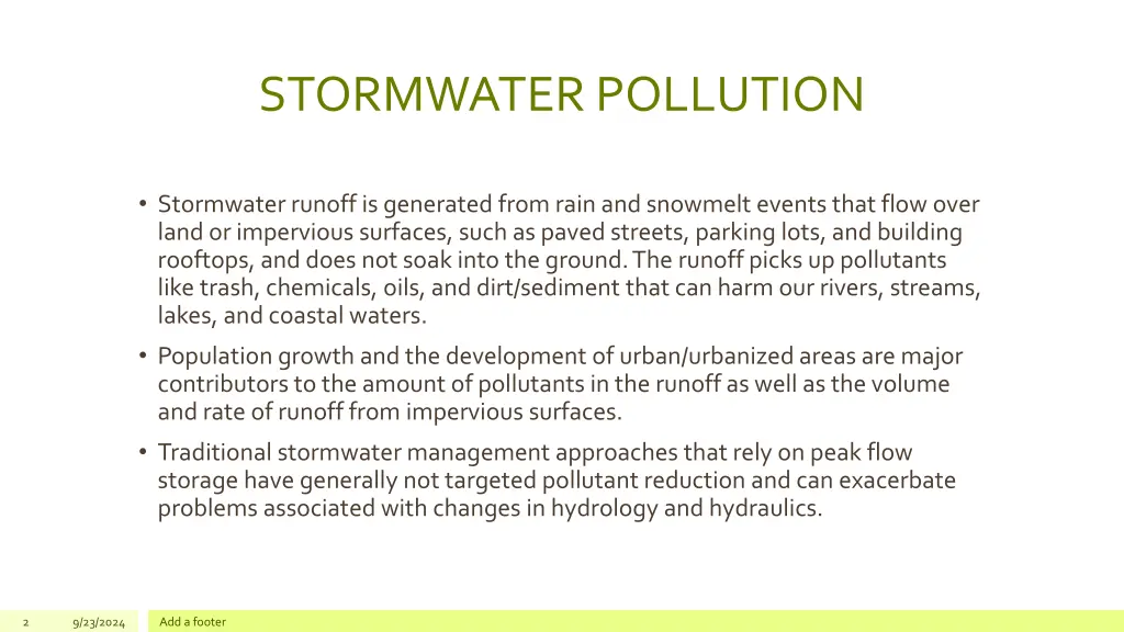 stormwater pollution