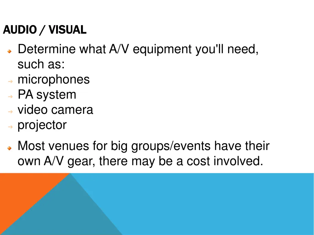 audio visual audio visual determine what