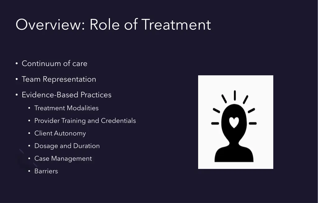 overview role of treatment