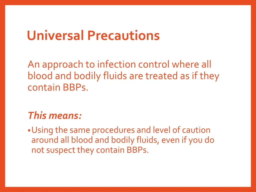 universal precautions