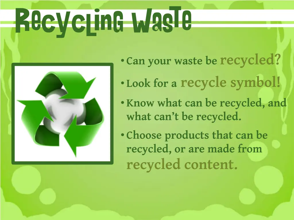 recycling waste