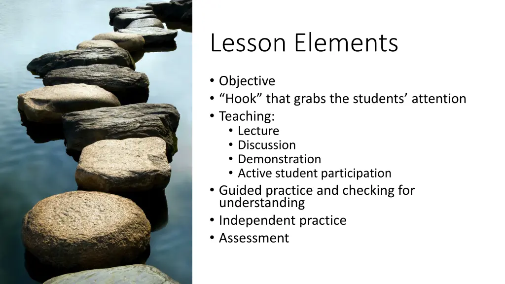 lesson elements