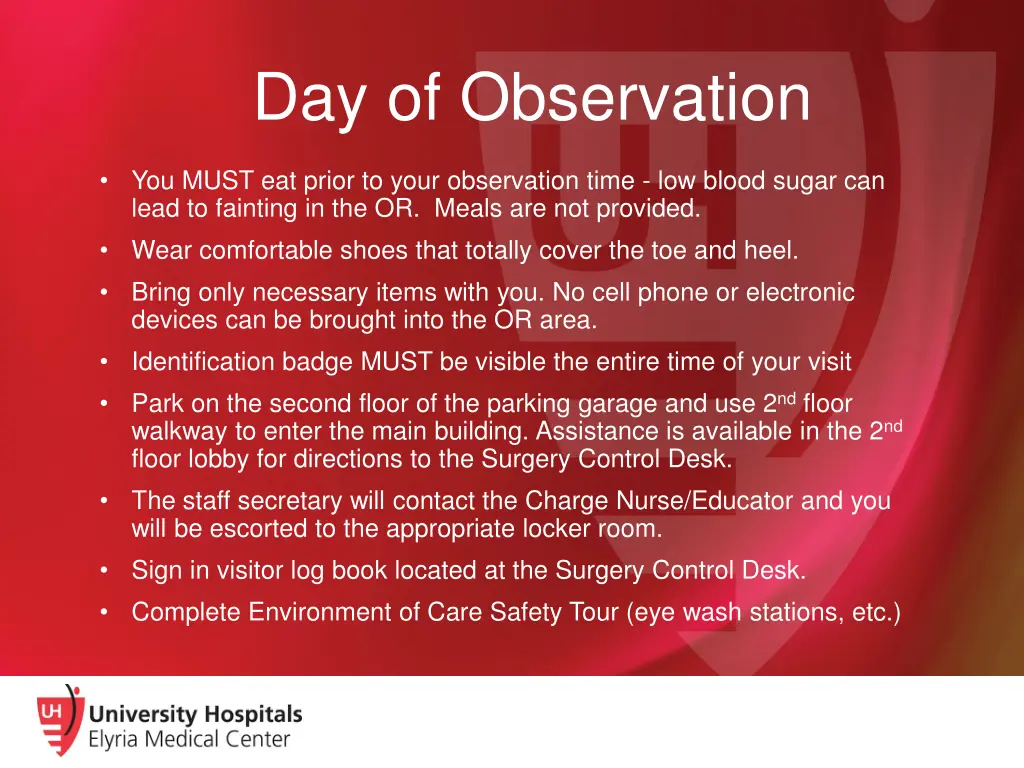 day of observation