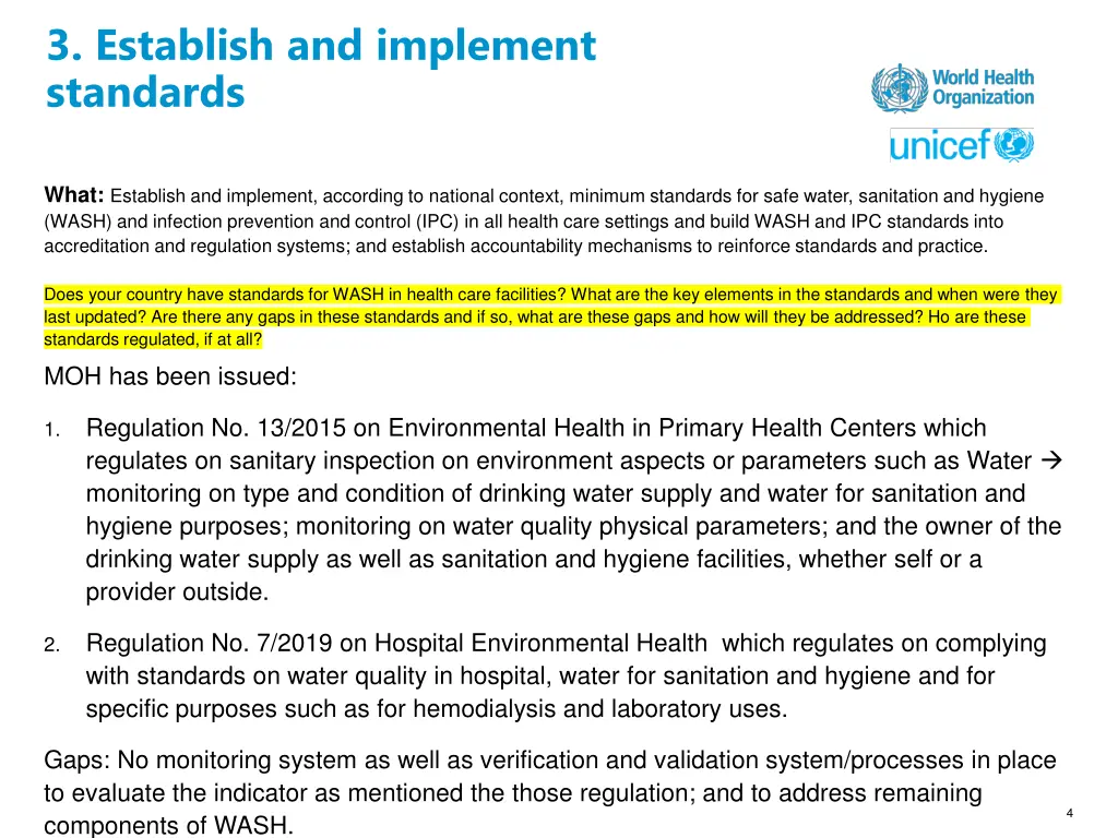 3 establish and implement standards