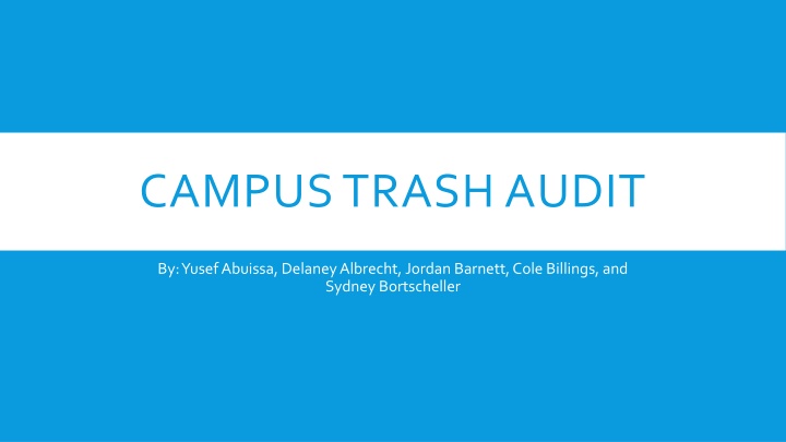 campus trash audit