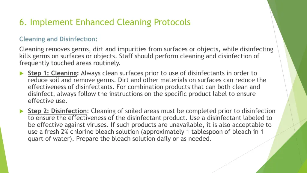 6 implement enhanced cleaning protocols 1